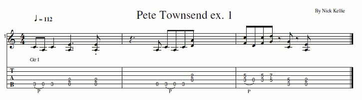 Pete Townsend Guitar Licks