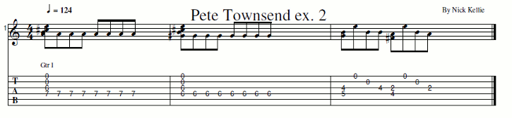 Pete Townsend Guitar Licks