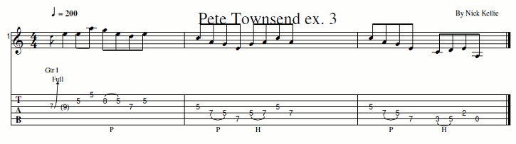 Pete Townsend Guitar Licks