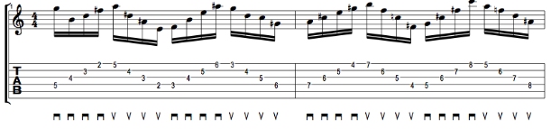 5 string sweep picking exercises