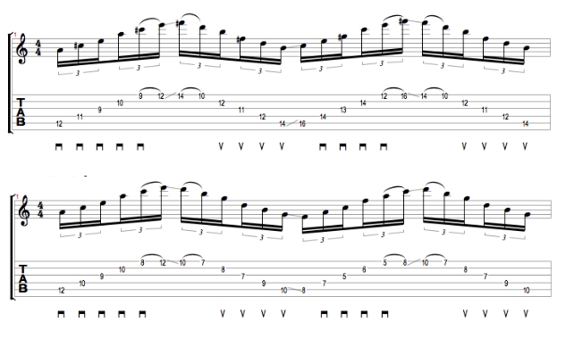 5 string sweep picking exercises